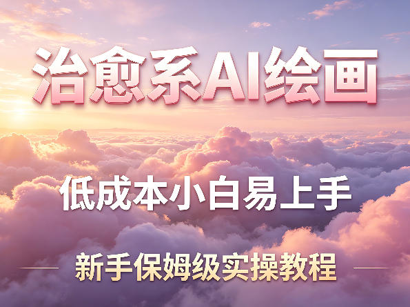 治愈系AI绘画提示词项目,低成本小白易上手,每天10分钟,新手保姆级实操教程-副业网