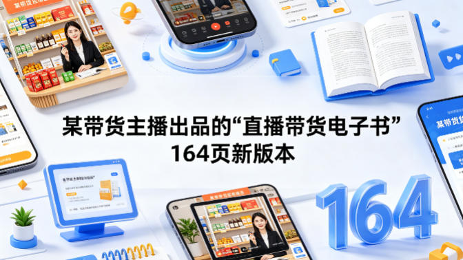 某带货主播出品的《直播带货电子书》164页新版本-副业网