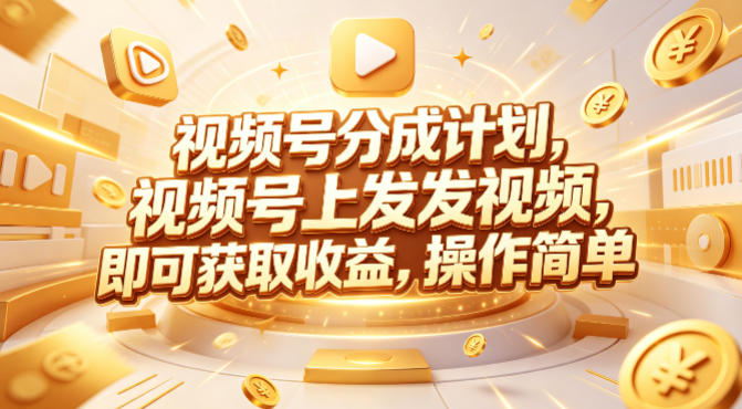 视频号分成计划,599元众筹的Red团队课程,视频号上发发视频,即可获取收益,操作简单-副业网
