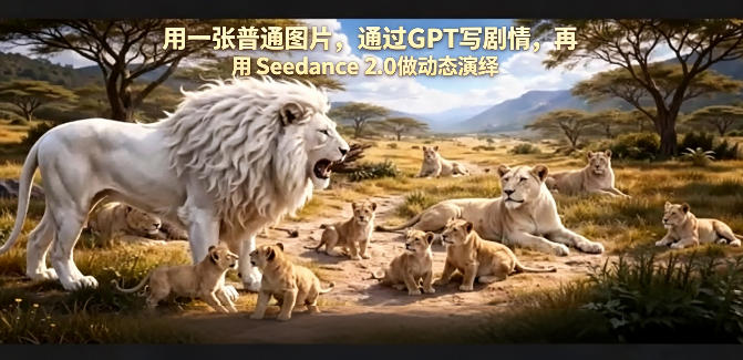 用一张普通图片,通过GPT写剧情,再用Seedance 2.0做动态演绎,居然能生成迪士尼风格搞笑动画-副业网