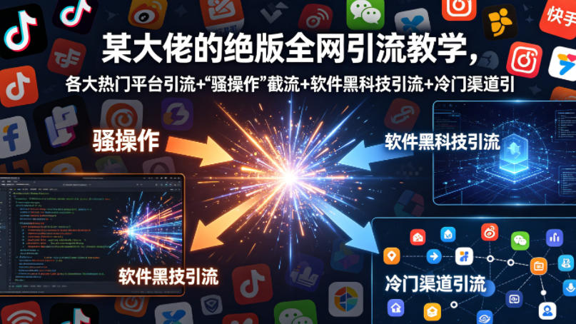 某大佬的绝版全网引流教学,各大热门平台引流+-副业网