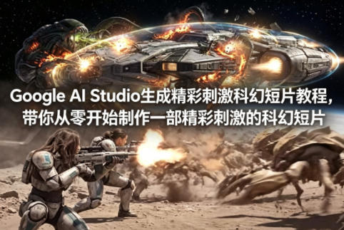 Google AI Studio生成精彩刺激科幻短片教程,带你从零开始制作一部精彩刺激的科幻短片【双语字幕】-副业网