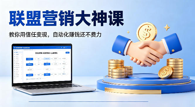 联盟营销大神课，教你用信任变现，自动化賺钱还不费力【原创双语字幕】-副业网
