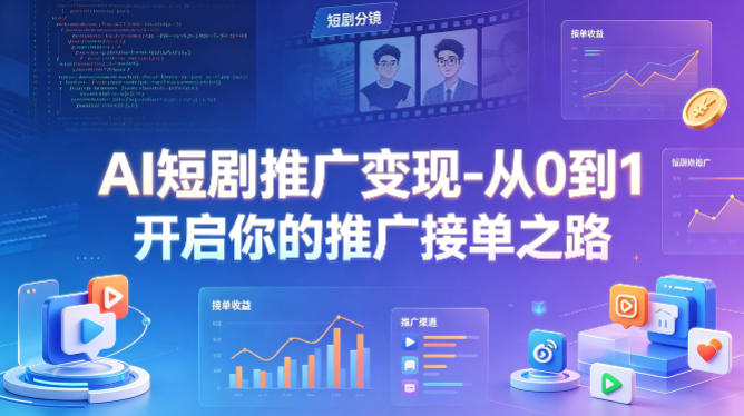 AI短剧推广变现-从0到1开启你的推广接单之路-副业网