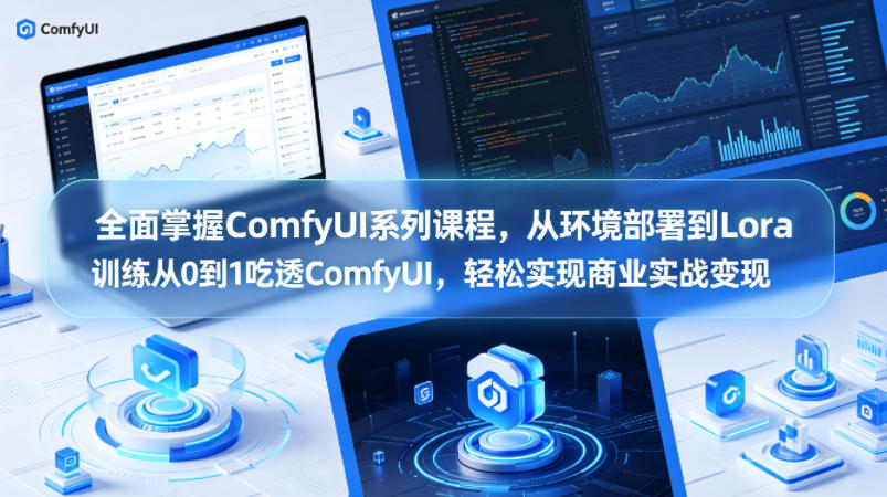 全面掌握ComfyUI系列课程,从环境部署到Lora训练从0到1吃透ComfyUI,轻松实现商业实战变现-副业网