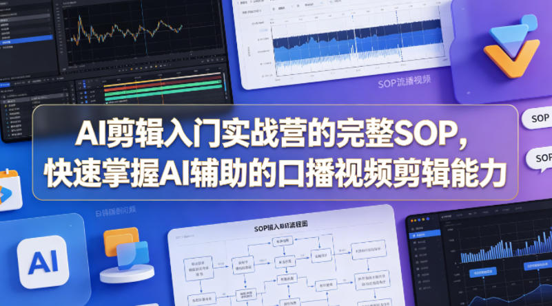AI剪辑入门实战营的完整SOP,快速掌握AI辅助的口播视频剪辑能力-副业网