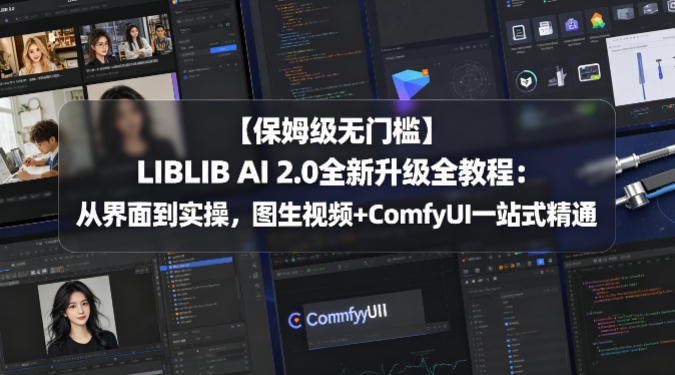 【保姆级无门槛】LIBLIB AI 2.0全新升级全教程:从界面到实操,图生视频+ComfyUI一站式精通-副业网