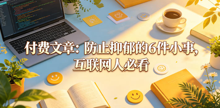 付费文章：防止抑郁的6件小事，互联网人必看！-副业网