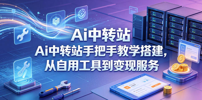Ai中转站手把手教学搭建,从自用工具到变现服务-副业网