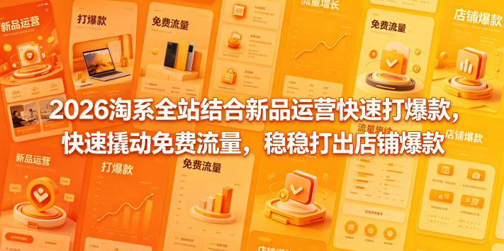 2026淘系全站结合新品运营快速打爆款,快速撬动免费流量,稳稳打出店铺爆款(更新5月12日)-副业网