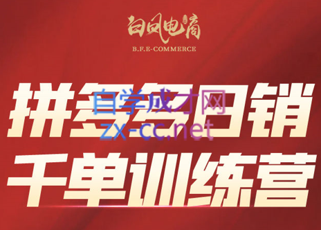 白凤电商·拼多多日销千单训练营(更新2026)-副业网