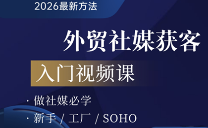 2026外贸社媒获客入门课-副业网