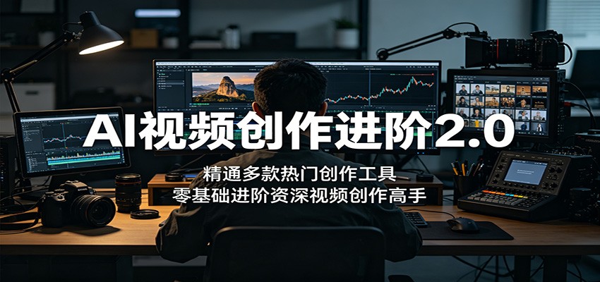 AI视频创作进阶2.0:精通多款热门创作工具,零基础进阶资深视频创作高手-副业网