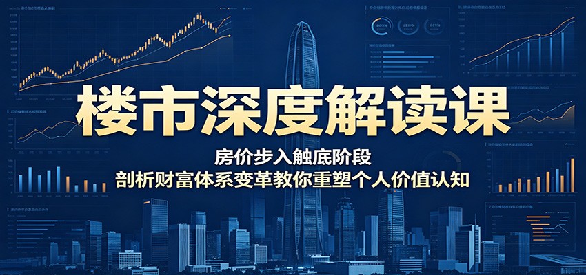 楼市深度解读课:房价步入触底阶段,剖析财富体系变革教你重塑个人价值认知-副业网