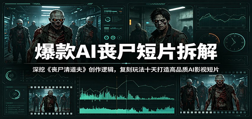 爆款AI丧尸短片拆解:深挖《丧尸清道夫》创作逻辑,复刻玩法快速打造高品质AI影视短片-副业网