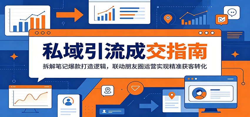 私域引流成交指南：拆解笔记爆款打造逻辑，联动朋友圈运营实现精准获客转化-副业网