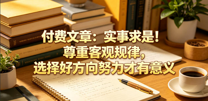 付费文章：实事求是！尊重客观规律，选择好方向努力才有意义-副业网