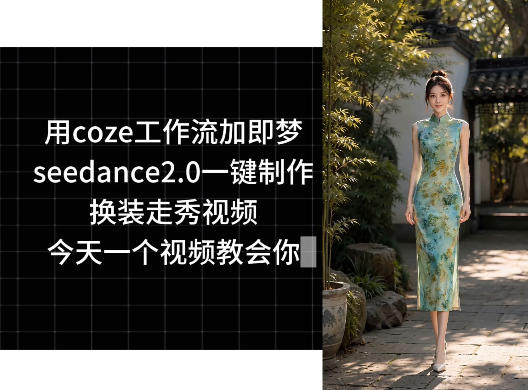 用coze工作流加即梦seedance2.0一键制作换装走秀视频，今天一个视频教会你-副业网