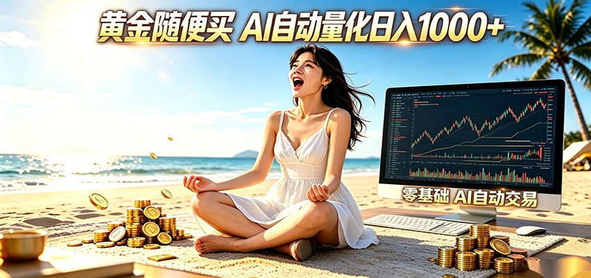 黄金随便买？AI自动外汇量化交易 在家当皇帝 日入1000+-副业网