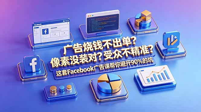 广告烧钱不出单?像素没装对?受众不精准?这套Facebook广告课帮你避开90%的坑-原创双语字幕-副业网