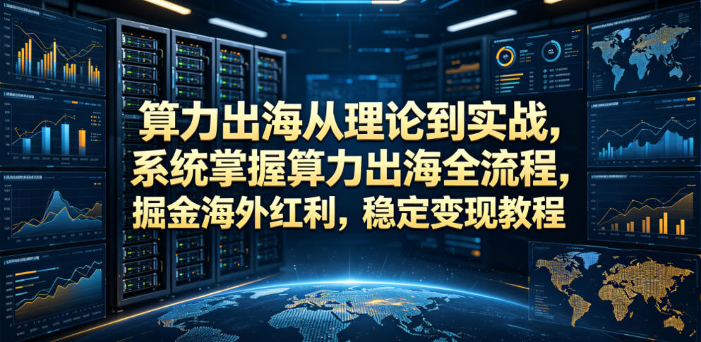 算力出海从理论到实战,系统掌握算力出海全流程,掘金海外红利,稳定变现教程-副业网