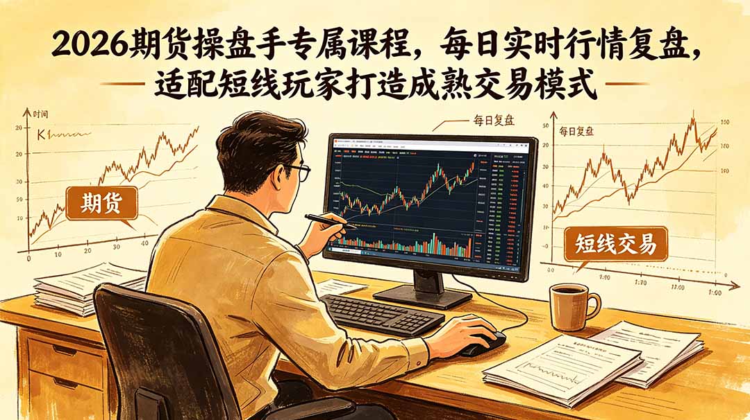 2026期货操盘手专属课程-更新6月，每日实时行情复盘，适配短线玩家打造成熟交易模式-副业网