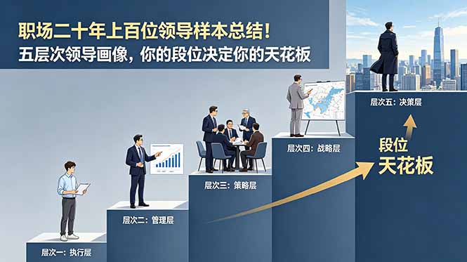 付费文章：职场二十年上百位领导样本总结！五层次领导画像，你的段位决定你的天花板-副业网