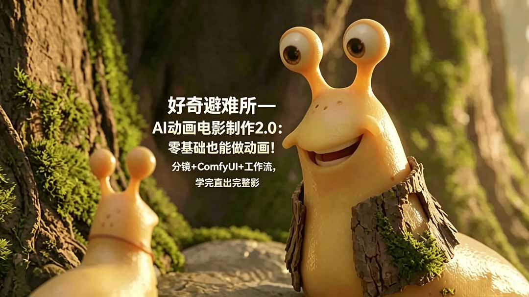 好奇避难所—AI动画电影制作2.0：零基础也能做动画！分镜+ComfyUI+工作流，学完直出完整影片-副业网