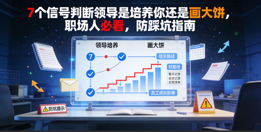 付费文章：7个信号判断领导是培养你还是画大饼，职场人必看，防踩坑指南-副业网