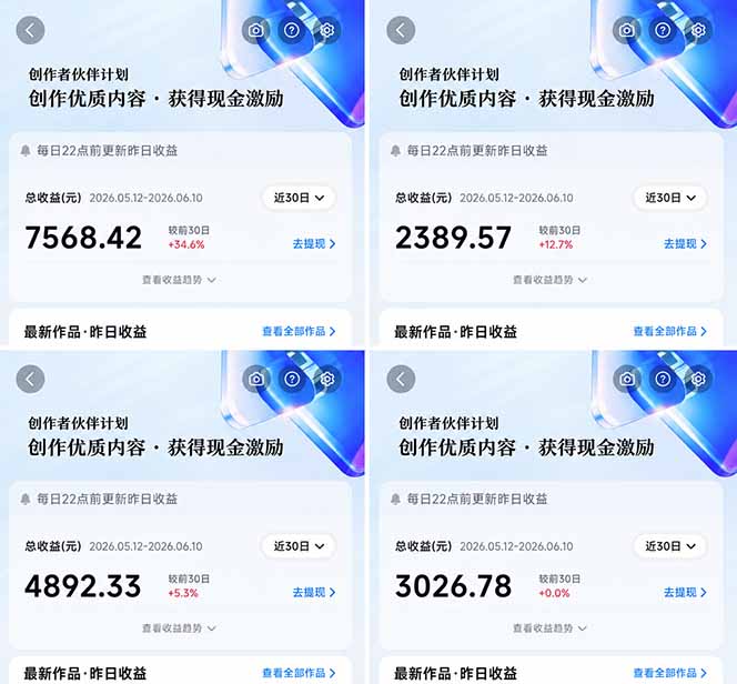 图片[2]-抖音伙伴计划最新暴利玩法，不用找素材和剪辑，10分钟出一条原创视频，轻松日入三位数-副业网
