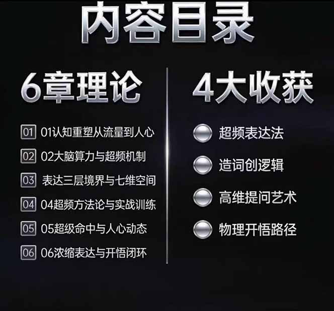 图片[2]-马大个高维表达全套实战课，跳出普通口才教学，大脑超频训练打造原创思想IP体系-副业网