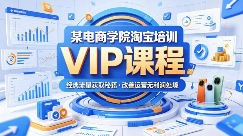 某电商学院淘宝培训VIP课程，各种经典有用的流量获取秘籍，改善运营产品没利润的处境(2026年6月)-副业网