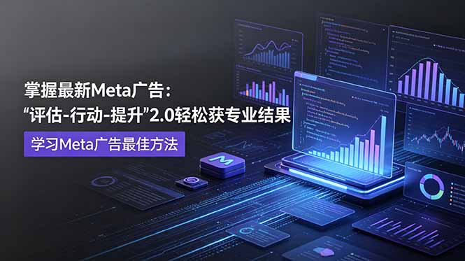 掌握最新的Meta广告,通过“评估-行动-提升”2.0版本轻松获得专业级结果。学习目前学习Meta广告的最佳方法-副业网