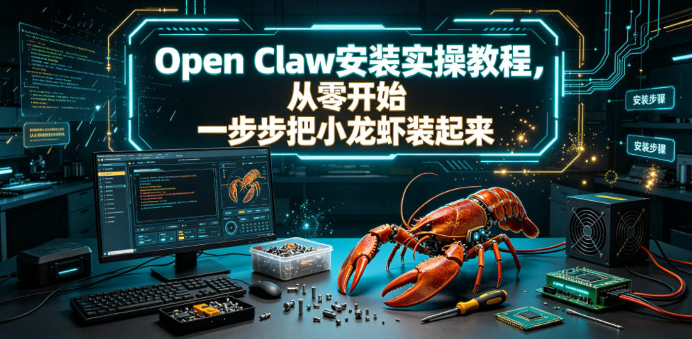 Open Claw安装实操教程,从零开始一步步一步步把小龙虾装起来-副业网