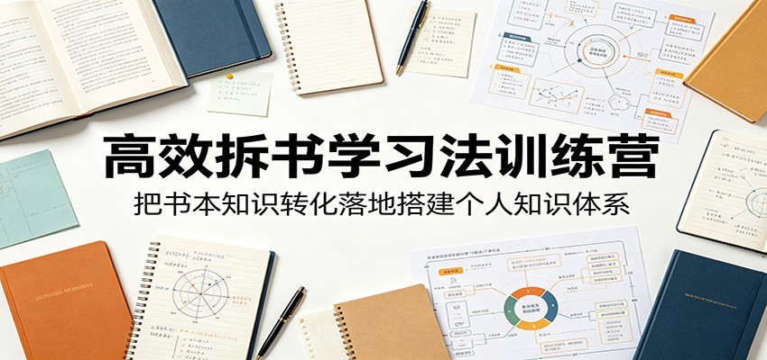 高效拆书学习法训练营,把书本知识转化落地搭建个人知识体系-副业网
