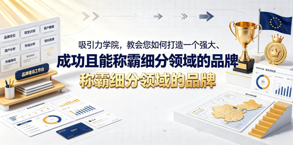 吸引力学院，教会您如何打造一个强大、成功且能称霸细分领域的品牌！【原创双语字幕】-副业网
