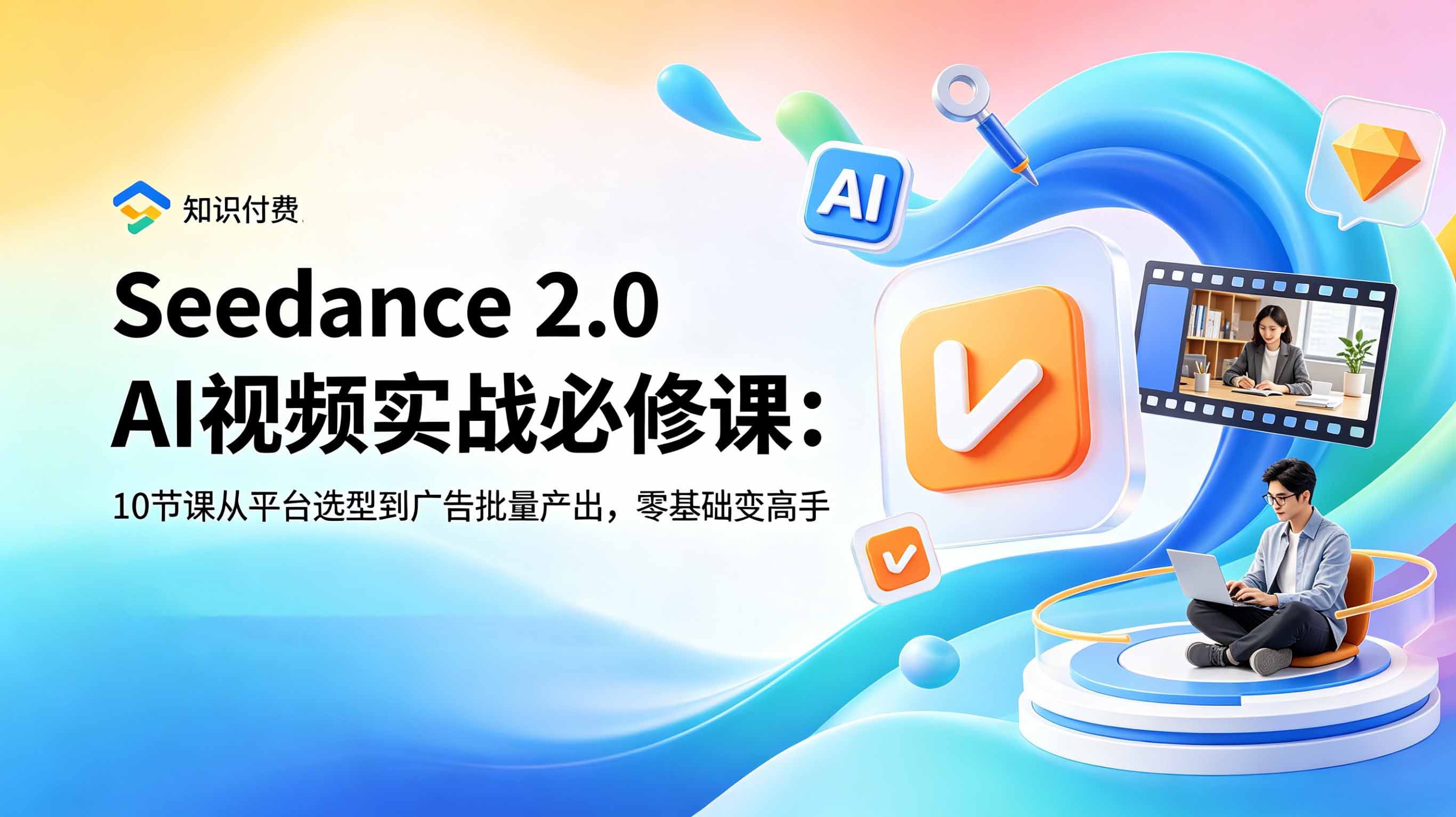 图片[1]-Seedance 2.0 AI视频实战必修课：10节课从平台选型到广告批量产出，零基础变高手-副业网