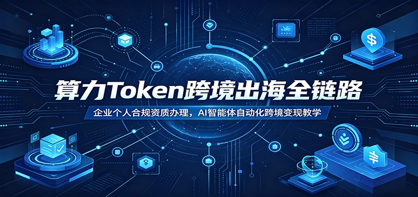算力Token跨境出海全链路:企业个人合规资质办理,AI智能体自动化跨境变现教学-副业网