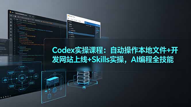 Codex实操课程:自动操作本地文件+开发网站上线+Skills实操,AI编程全技能-副业网
