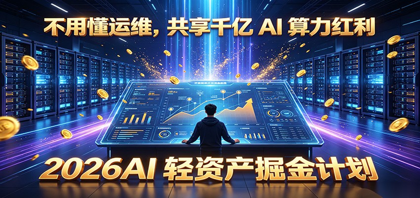 不用懂运维,共享千亿 AI 算力红利,2026AI 轻资产掘金计划-副业网