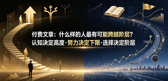付费文章：什么样的人最有可能跨越阶层？认知决定高度·努力决定下限·选择决定阶层-副业网