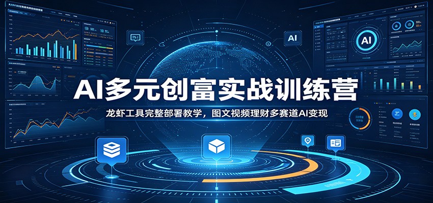 AI多元创富实战训练营:龙虾工具完整部署教学,图文视频理财多赛道AI变现-副业网