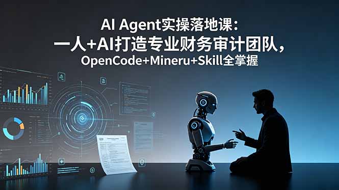 AI Agent实操落地课:一人+AI打造专业财务审计团队,OpenCode+Mineru+Skill全掌握-副业网