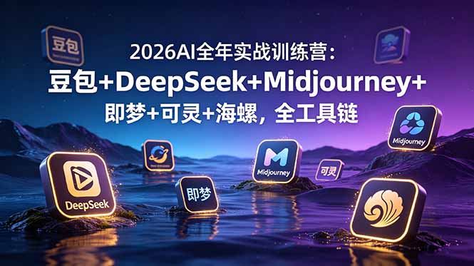 2026AI全年实战训练营：豆包+DeepSeek+Midjourney+即梦+可灵+海螺，全工具链-副业网