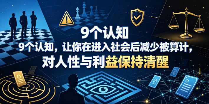 付费文章:9个认知,让你在进入社会后减少被算计,对人性与利益保持清醒-副业网