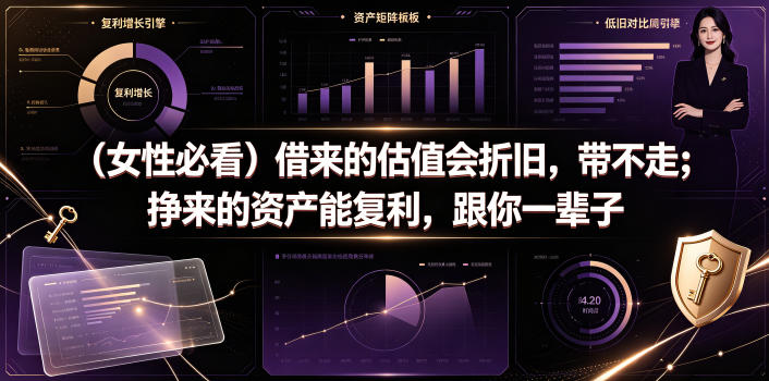付费文章：(女性必看)借来的估值会折旧，带不走；挣来的资产能复利，跟你一辈子-副业网