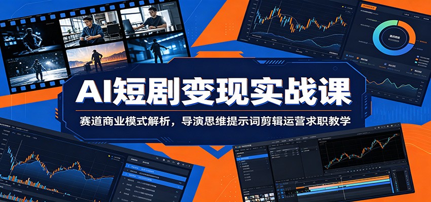 AI短剧变现实战课：赛道商业模式解析，导演思维提示词剪辑运营求职教学-副业网