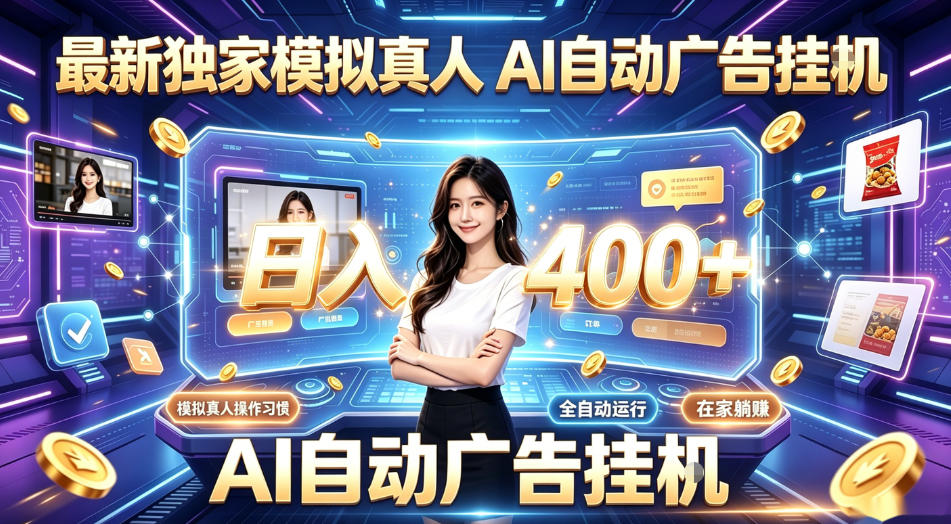 最新独家模拟真人,AI自动挂号挂G,日入400+,全程全自动运行,无需人工【揭秘】-副业网