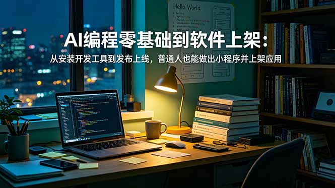 AI编程零基础到软件上架:从安装开发工具到发布上线,普通人也能做出小程序并上架应用商店-副业网
