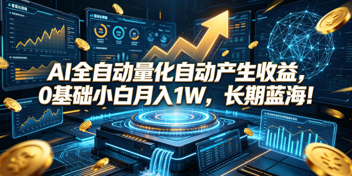 AI全自动量化自动产生收益,0基础小白月入1W,长期蓝海!【揭秘】-副业网